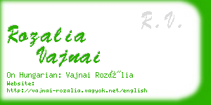 rozalia vajnai business card